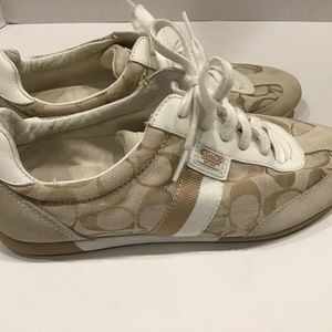 COACH LOGO WOMENS SHOES JOSS SIZE 9.5 Q293 LACED F